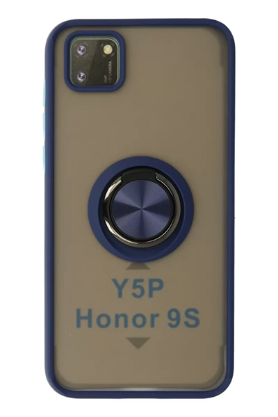 Huawei Y5P Kılıf Montreal Yüzüklü Silikon Kapak - Lacivert