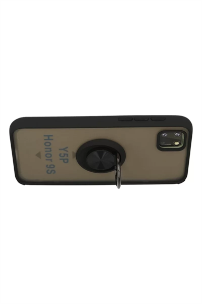 Huawei Y5P Kılıf Montreal Yüzüklü Silikon Kapak - Siyah