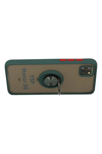 Huawei Y5P Kılıf Montreal Yüzüklü Silikon Kapak - Yeşil