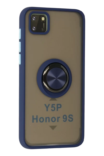Huawei Y5P Kılıf Montreal Yüzüklü Silikon Kapak - Lacivert