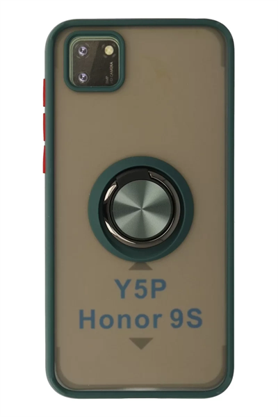 Huawei Y5P Kılıf Montreal Yüzüklü Silikon Kapak - Yeşil