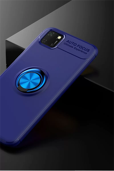 Huawei Y5P Kılıf Range Yüzüklü Silikon - Mavi