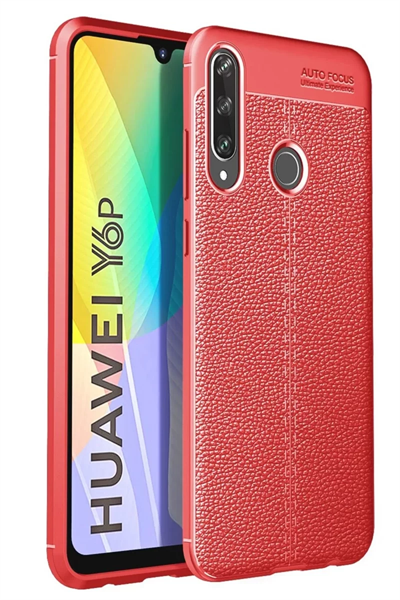Huawei Y6P Kılıf Auto Focus Kapak - Kırmızı