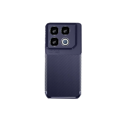 İnfinix GT 20 Pro Kılıf Auto Focus Karbon Kapak - Lacivert