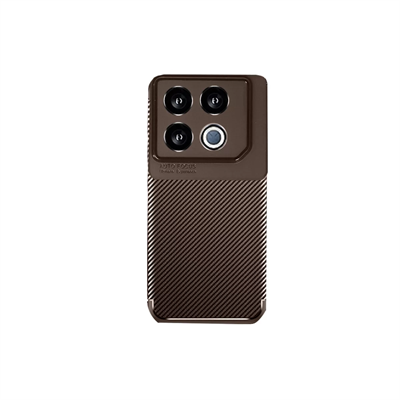 İnfinix GT 20 Pro Kılıf Auto Focus Karbon Kapak - Kahverengi