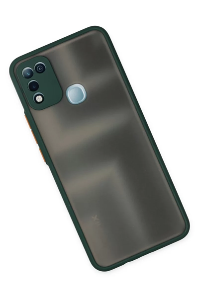 İnfinix Hot 10 Play Kılıf Montreal Silikon Kapak - Yeşil