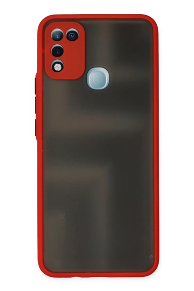 İnfinix Hot 10 Play Kılıf Montreal Silikon Kapak - Kırmızı