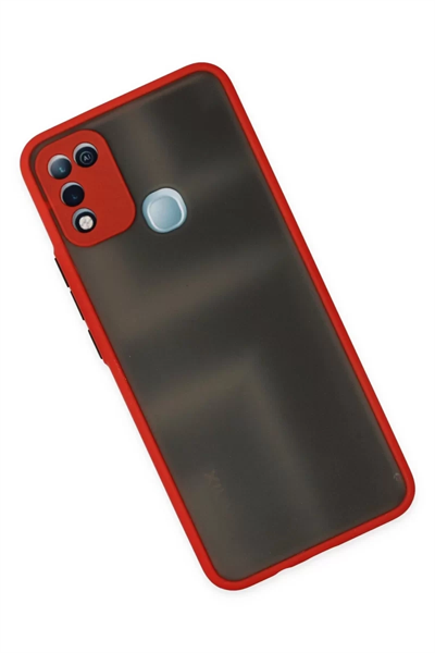 İnfinix Hot 10 Play Kılıf Montreal Silikon Kapak - Kırmızı