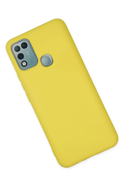 İnfinix Hot 10 Play Kılıf Nano içi Kadife Silikon - Sarı