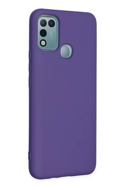İnfinix Hot 10 Play Kılıf Nano içi Kadife Silikon - Mor