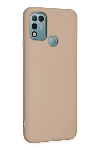İnfinix Hot 10 Play Kılıf Nano içi Kadife Silikon - Pudra