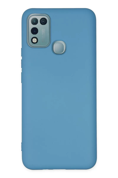 İnfinix Hot 10 Play Kılıf Nano içi Kadife Silikon - Mavi