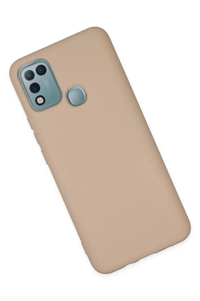 İnfinix Hot 10 Play Kılıf Nano içi Kadife Silikon - Pudra