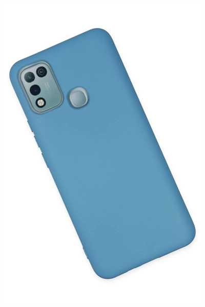 İnfinix Hot 10 Play Kılıf Nano içi Kadife Silikon - Mavi