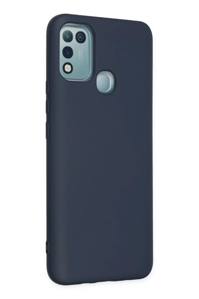 İnfinix Hot 10 Play Kılıf Nano içi Kadife Silikon - Lacivert