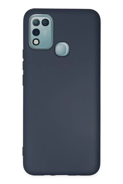 İnfinix Hot 10 Play Kılıf Nano içi Kadife Silikon - Lacivert