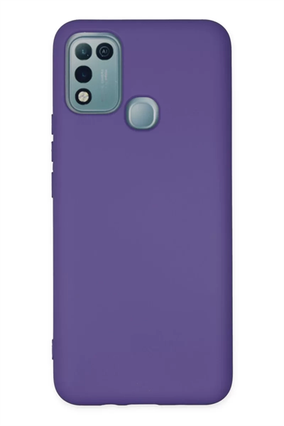 İnfinix Hot 10 Play Kılıf Nano içi Kadife Silikon - Mor