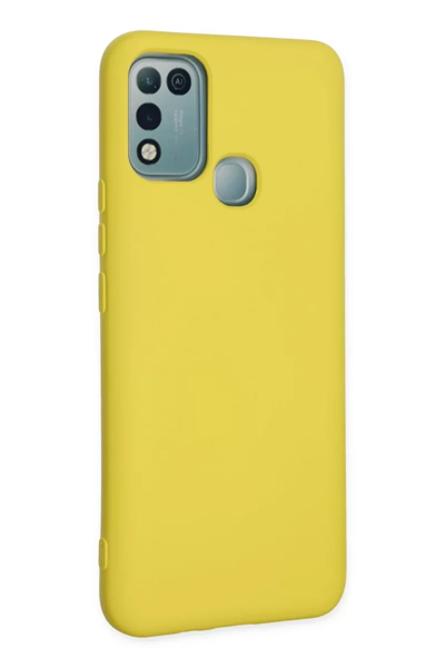 İnfinix Hot 10 Play Kılıf Nano içi Kadife Silikon - Sarı