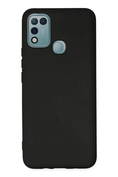 İnfinix Hot 10 Play Kılıf Nano içi Kadife Silikon - Siyah