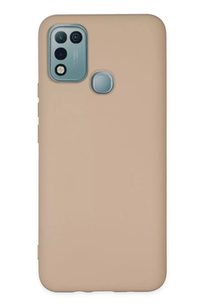 İnfinix Hot 10 Play Kılıf Nano içi Kadife Silikon - Pudra