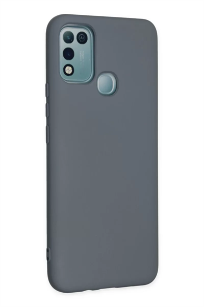 İnfinix Hot 10 Play Kılıf Nano içi Kadife Silikon - Gri