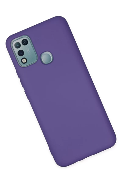 İnfinix Hot 10 Play Kılıf Nano içi Kadife Silikon - Mor