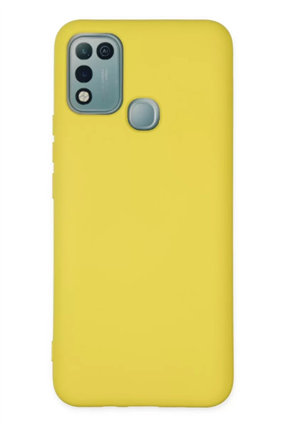 İnfinix Hot 10 Play Kılıf Nano içi Kadife Silikon - Sarı