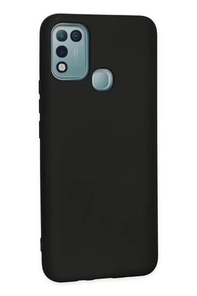 İnfinix Hot 10 Play Kılıf Nano içi Kadife Silikon - Siyah