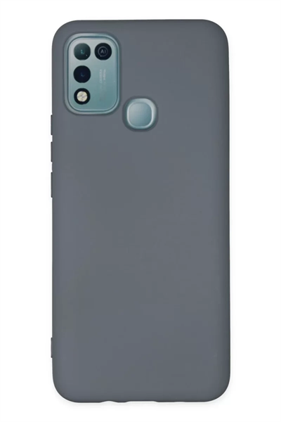 İnfinix Hot 10 Play Kılıf Nano içi Kadife Silikon - Gri