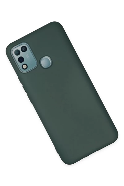 İnfinix Hot 10 Play Kılıf Nano içi Kadife Silikon - Koyu Yeşil