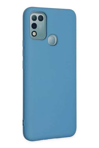 İnfinix Hot 10 Play Kılıf Nano içi Kadife Silikon - Mavi