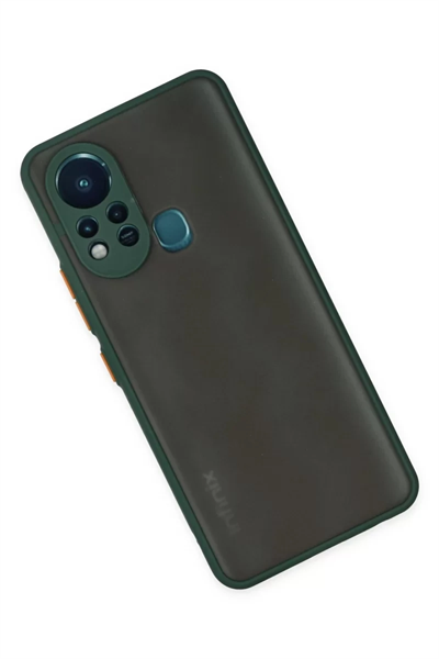 İnfinix Hot 11s Kılıf Montreal Silikon Kapak - Yeşil