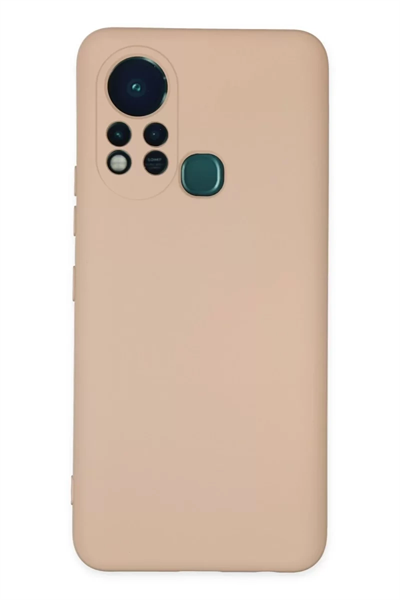 İnfinix Hot 11s Kılıf Nano içi Kadife Silikon - Pudra