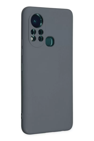 İnfinix Hot 11s Kılıf Nano içi Kadife Silikon - Gri