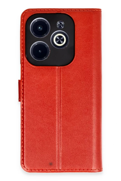 İnfinix Hot 40 Kılıf Trend S Plus Kapaklı Kılıf - Kırmızı