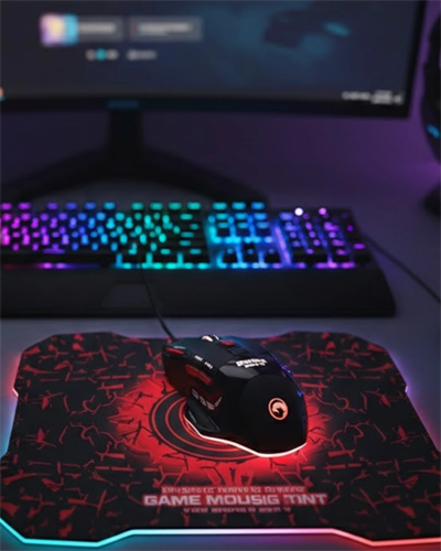 Işıklı  Mouse ve Mousepad Seti Ergonomik Tasarım ve RGB Aydınlatma