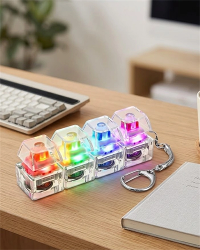 Işıklı Klavye-Stres Giderici Anahtarlık - BLUE SWİTCH