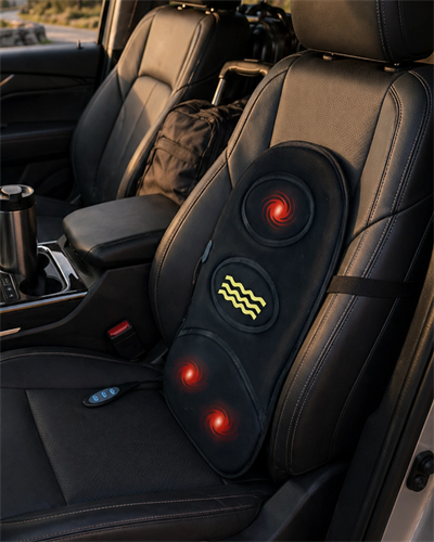 Isıtmalı Masaj Minderi Ev Ofis Araç Uyumlu Titreşimli Sırt Bel Destek Minderi