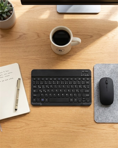 Kablosuz Klavye ve Mouse Kombosu Bluetooth Uyumlu Sessiz Set