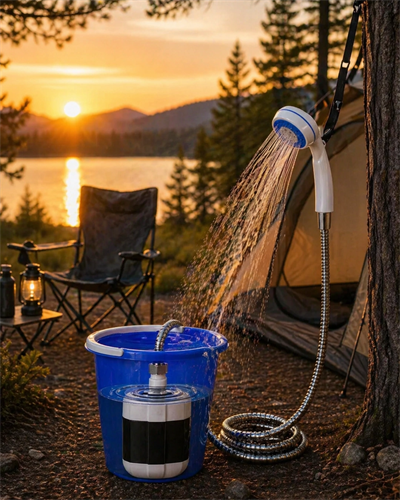 Kamp Duşu Taşınabilir Su Pompalı Dış Mekan Kullanım Seti