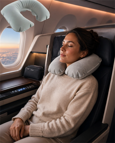 Katlanabilir Şişme Boyun Minderi Suya Dayanıklı Seyahat Uyku Yastığı