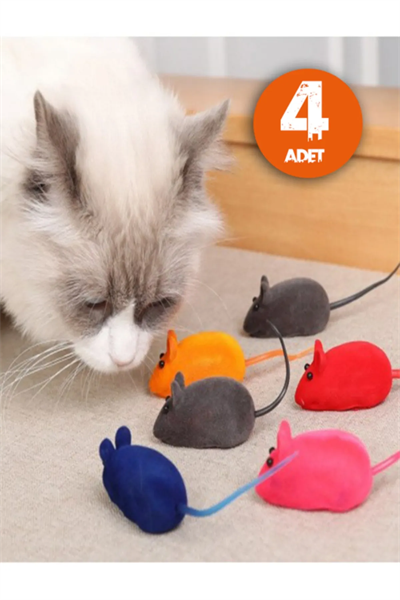 Kedi Eğitim Oyun Faresi 4 Adet