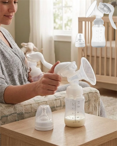 Manuel Göğüs Pompası Masaj Özellikli BPA İçermez Taşınabilir 180 ML