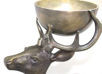 Metal Geyikli Kase 77 Cm