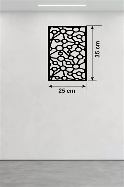 Modern Bağlantı Temalı Ahşap Duvar Tablosu - 25x35 cm Lazer Kesim Soyut Pano