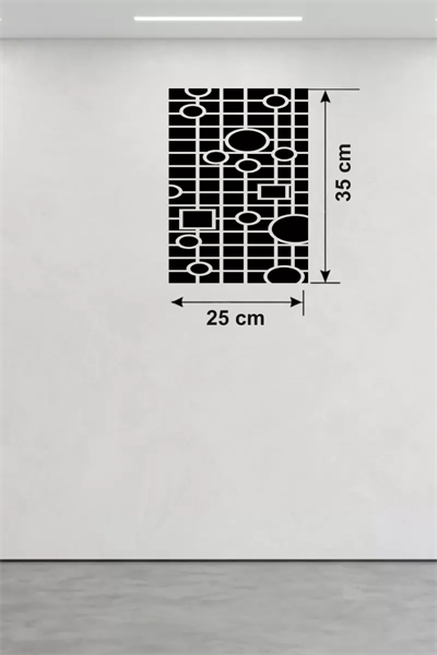 Modern Geometrik Desenli Ahşap Duvar Tablosu - 25x35 cm Dekoratif Pano