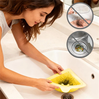 Mutfak ve Banyo Üçgen Lavabo Süzgeci