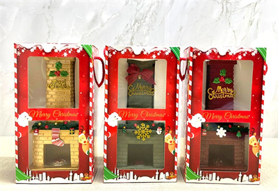 Noel Temalı Polyester Şömine Tütsülük