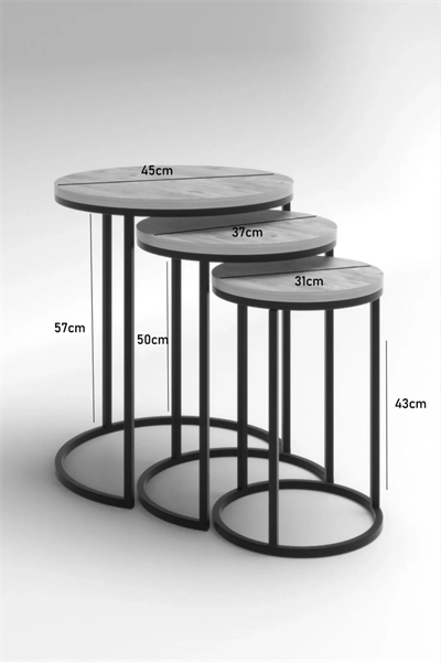 ORTA SEHPA VE ZİGON SEHPA SET İKİLİ LÜX C ZİGON CEVİZ