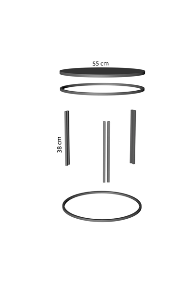 ORTA SEHPA ZİGON SEHPA YAN SEHPA 3 LÜ SET  DOLUNAY BENDİR
